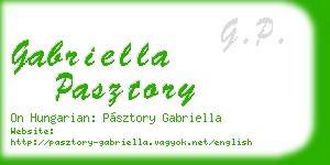 gabriella pasztory business card