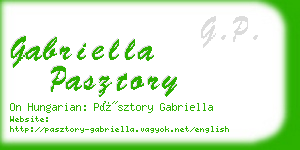 gabriella pasztory business card